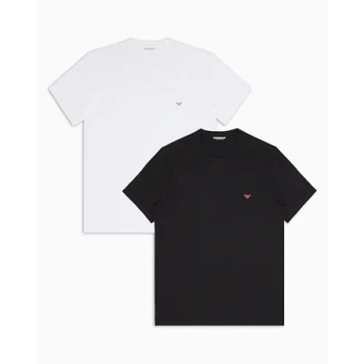 Abbildung von Emporio Armani 2PACK CREW NECK Unterhemd/shirt, Herren, Größe: Large, Schwarz weiß