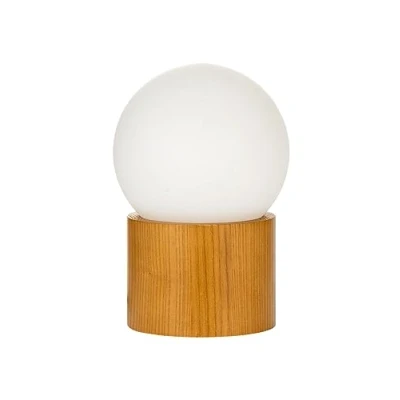 Abbildung von Pauleen 48315 Tischleuchte Woody Shine G9 max. 20W Holz, Natur Glas Nachttischleuchte