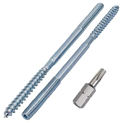 Abbildung von SKIR&#039;CO (4 Stück) Stockschrauben M8 x 250 mm, zweiseitige Gewindestiftschrauben, Doppelkopfschrauben