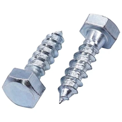 Abbildung von SKIR&#039;CO (30 Stück) DIN 571 verzinkter Stahl Sechskantkopf Holzschrauben M8 x 30 mm, Schrauben, Sechskantschraube, Schlüsselschrauben