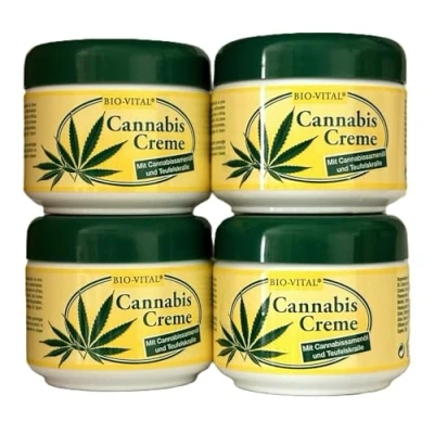 Abbildung von Bio Vital Cannabis Creme Teufelskralle Körper Hanf 4x125ml
