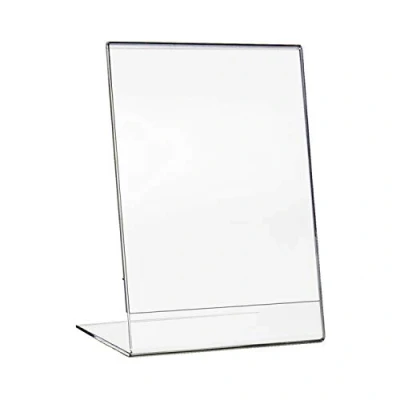 Abbildung von HMF 46930 Acryl Tischaufsteller schräg DIN A6 Hochformat Glasklar