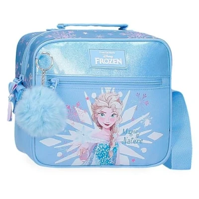 Abbildung von Joumma Disney Federmäppchen, Motiv: Eiskönigin mit Eiskönigin, blau, zum Organisieren und Transportieren von Stiften Stiften, Verschiedene Fächer, Umhängetasche