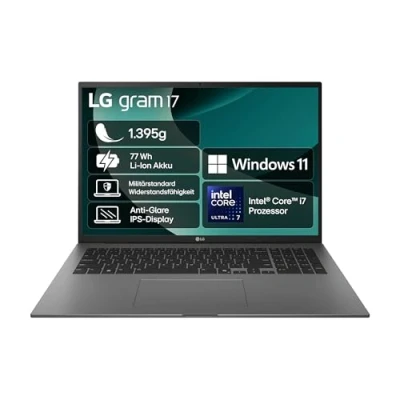 Abbildung von LG Notebook »gram 17«, 43,18 cm, / 17 Zoll, Intel, Core Ultra 7, ARC, 1000 GB SSD