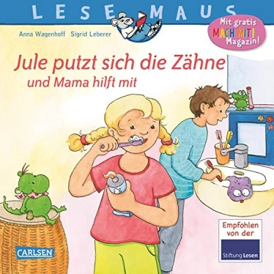 Abbildung von LESEMAUS 138: Jule putzt sich die Zähne und Mama hilft mit: Fröhliches Bilderbuch über richtige Zahnpflege für Kinder ab 3 Jahren (138)