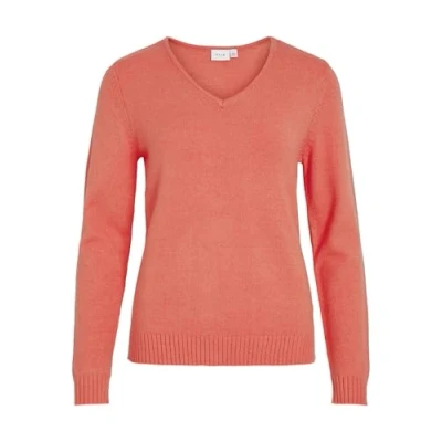Abbildung von VILA Vneck Strickpullover, Damen, Größe: Medium, Dubarry