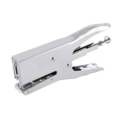 Abbildung von Leviatan 207017 Heftzange Metallkonstruktion Metall Chrom Silber (Typ 1/4, 5/16, 24/6, 24/8, 26/6 und 26/8 Heftklammern) 50 Blatt
