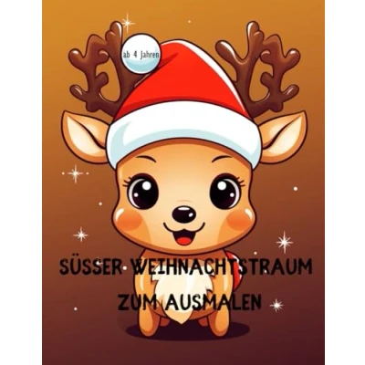 Abbildung von Weihnachtsmalbuch für Kinder. Kreativer Mal und Rätselspaß Weihnachten Perfekt zum Ausmalen Entdecken.: Lustige Rätsel Ausmalspaß ab 4 ... Geschenken freien Seiten Zeichnen.