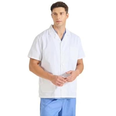 Abbildung von MISEMIYA Unisex Laborkittel Sanitary Uniform Medical Kittel Apothekenkittel Ref: 8165 Small, Weiß
