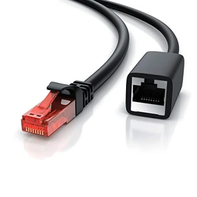 Abbildung von 2m Netzwerkkabel Verlängerung Ethernet Gigabit Lan RJ45 10 100 1000Mbit s Patchkabel kompatibel zu CAT.5 CAT.5e CAT.6 CAT.7 Switch Router Modem Patchpannel Access Point Patchfelder