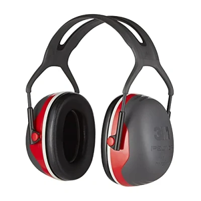 Abbildung von 3M Peltor Premium Plus Ohrenschützer X3A mit Stirnband, Schwarz / Rot, 95 110 dB