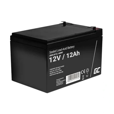 Abbildung von Green Cell AGM 12V 12Ah Akku VRLA Blei Batterie Bleiakku Ersatzakku Gelakku Akkubatterie Zyklenfest Unbemannt SpielzeugElektro SpielzeugAlarmNotstromKinderfahrzeugeKinder Quad, Schwarz, AGM07