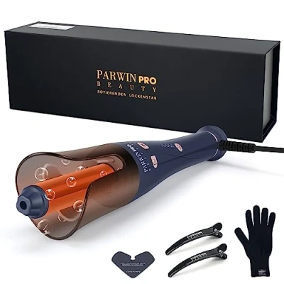 Abbildung von Lockenstab Automatisch PARWIN PRO BEAUTY 360 drehbarer 32mm Keramikbeschichtung Lockenwickler Negativ Ionen 4 Einstellbare Temperatur 7s Signalton