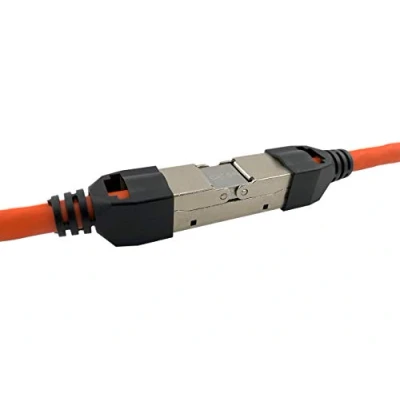 Abbildung von odedo CAT 6A / 7 feldkonfektionierbarer Kabelverbinder STP 10GE geschirmt, slim schlanke Version, werkzeugfreie Montage AWG 22 26 werkzeugfreies Verbindungsmodul Patchkabel Verlegekabel, Cat7