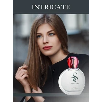 Abbildung von INTRICATE von SANGADO, Parfüm für Damen, 8 10 Stunden Langanhaltend, Luxuriös duftend, Duftfamilie Ambra, Zarte französische Essenszen, Extra konzentriert (Parfüm), Intensiv, Elegant, Einnehmend, 60ml
