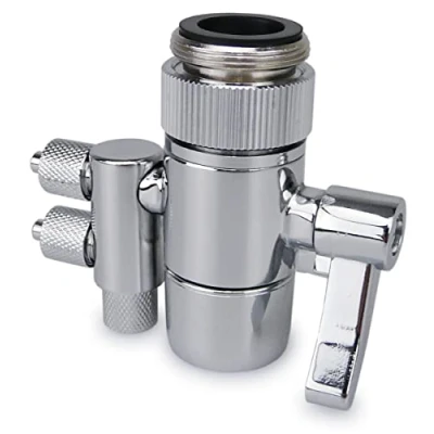 Abbildung von smardy Universal Wasseranschluss Set DUO Wasserhahn Umschaltventil mit Adapter M22xM24 für Osmoseanlage Wasserfilter Wasserschlauch 6,35mm (1/4&quot;)