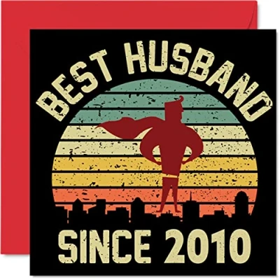 Abbildung von 14. Karte Hochzeitstag Jahrestag für Ehemann Bester Alles Gute zum Hochzeits Jubiläum Karten den Partner, 145mm x Grußkarten Vierzehnte Jahrestage