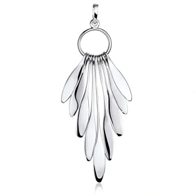 Abbildung von Materia Damen Kettenanhänger Silber 925 Schmuck Anhänger Tropfen lang KA 449 Silber_Ohne Kette