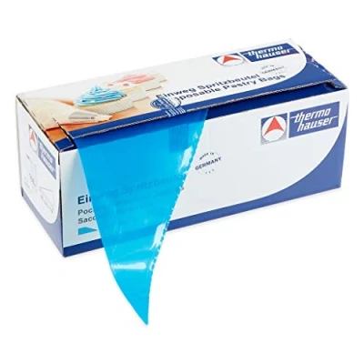Abbildung von thermohauser Einweg Spritzbeutel (Kunststoff PE), Maximum Grip blau, 100 Stück, 46,0x23,0x0,0075 cm