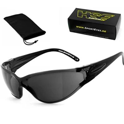 Abbildung von HSE SportEyes® beschlagfrei, Winddicht, HLT® Kunststoff Sicherheitsglas nach DIN EN 166 Sportbrille, Radbrille, Sonnenbrille Brille: 231