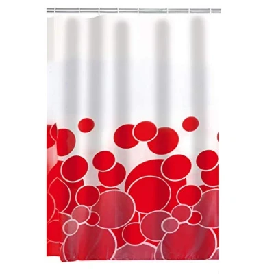 Abbildung von RIDDER Duschvorhang Textil Kani rot 180x200 cm