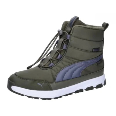 Abbildung von Puma Evolve Puretex JR Unisex Snowboot/Winterstiefel für Kinder, Größe: 37.5, Dark olive/galactic gray/white Schuhe