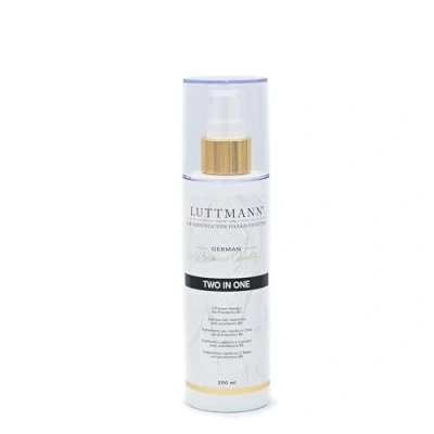 Abbildung von LUTTMANN® Two in One Spray 200 ml 2 Phasen Leave Sprüh Haarkur mit Provitamin B5 für Extensions, Perücken, Haarteile und sämtliche Haarverlängerungen German Premium Quality Made Germany