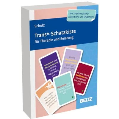 Abbildung von Trans* Schatzkiste für Therapie und Beratung: 120 Karten die Arbeit Mit Jugendlichen Erwachsenen. 24 seitigem Booklet in stabiler Box, Kartenformat 5,9 x 9,2 cm (Beltz Therapiekarten)