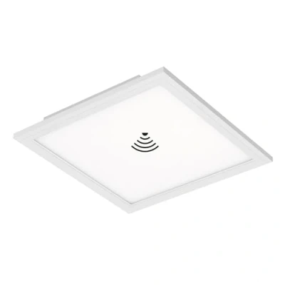 Abbildung von Briloner Leuchten LED Deckenleuchte Panel mit Bewegungssensor, ultraflach, Deckenlampe 12W, 1.300 Lumen, Tageslicht Sensor, quadratisch, weiß, 29.5 cm