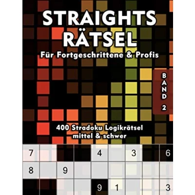 Abbildung von Straights Rätsel Stradoku Rätselheft für Fortgeschrittene und Profis: Spannende &amp; Knifflige Str8ts Logikrätsel in mittel schwer Gedächtnistraining Erwachsene Senioren