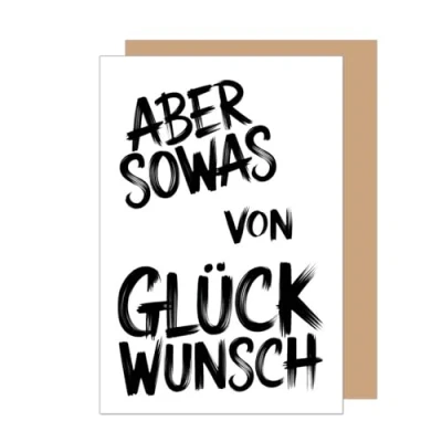 Abbildung von Edition Seidel Premium Geburtstagskarte mit Umschlag. Glückwunschkarte Grußkarte Karte lustigem Spruch Geburtstag Happy Birthday Mann Frau (G3615 SW024)