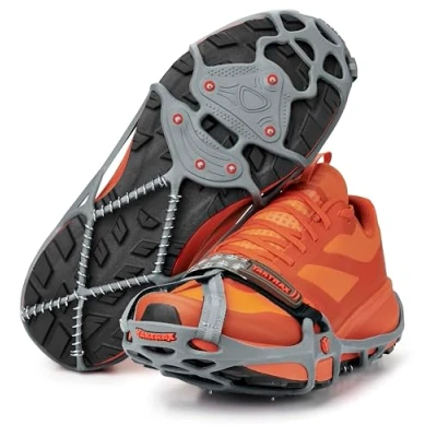 Abbildung von Yaktrax Pro Run Eis &amp; Schnee Griffe für Laufschuhe, 3mm Hartmetall Schuhkrallen Eisspikes, Unisex, Grau, L