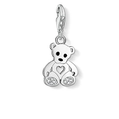 Abbildung von Thomas Sabo Damen Charm Anhänger Teddybär Club 925 Sterling Silber 1119 041 14