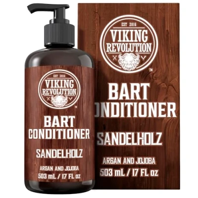 Abbildung von Viking Revolution Bart conditioner Für Männer Mit Arganöl &amp; Jojobaöl Weichmachend Stärkend Sandelholzduft 500 ml