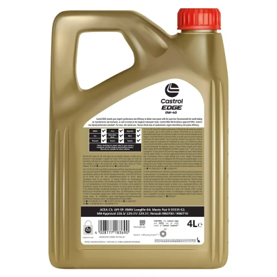 Abbildung von Castrol EDGE 0W 40 1l Motoröl 15F712 BMW: 3 Saloon, 5 Touring, MERCEDES BENZ: E Class C T modell
