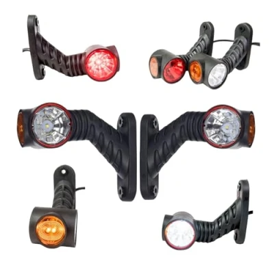Abbildung von 2 x LED Gummi Begrenzungsleuchte Seitenleuchte 12V 24V mit E Prüfzeichen Positionsleuchte Auto LKW PKW KFZ Lampe Leuchte Licht Weiß Rot Orange