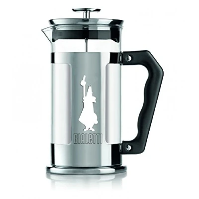 Abbildung von Bialetti Kaffeepresse Preziosa, French Press Filter für Kaffee oder Tee, Gehäuse aus Edelstahl und Behälter Borosilikatglas, spülmaschinenfest, 1 Liter, 8 Tassen, Silber