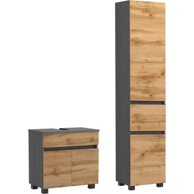 Abbildung von OTTO home Badmöbel-Set "BOZEN, 2-tlg. Unterbecken-Set - Seitenschrank"