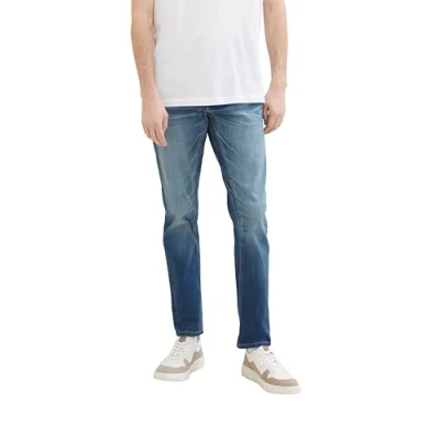 Abbildung von TOM Tailor Jeans Tapered Fit, Herren, Größe: 34x36, Tinted blue denim
