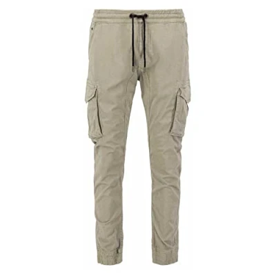 Abbildung von Alpha Industries Twill Jogger Cargohose, Herren, Größe: Large, Vintage sand