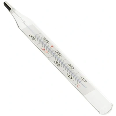 Abbildung von GiMa 25586 klinischen Thermometer/Fieber, Thermometer Klassisch Leicht Lesen und Verwenden für Erwachsene, Kinder, ältere ohne Quecksilber mit Zertifizierung CE