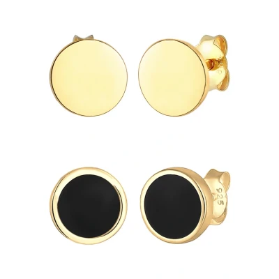 Abbildung von Kuzzoi 2 PACK Basic Ohrringe goldcoloured, Herren, Größe: One Size, Gold coloured