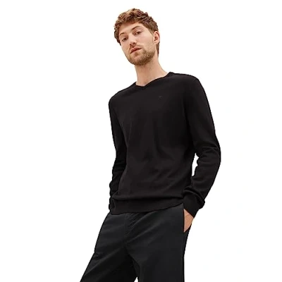 Abbildung von TOM TAILOR Herren Basic Strickpullover mit V Ausschnitt