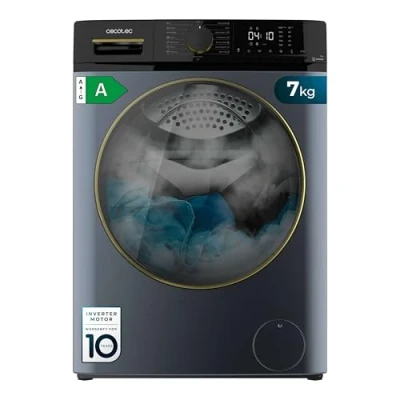 Abbildung von Cecotec Frontlader Waschmaschine 7 kg Bolero Dresscode 7610 Inverter Ice Blue A. mit Kapazität, 1400 U/min, Klasse A, Dampffunktion, Plus Motor, 15 Programme