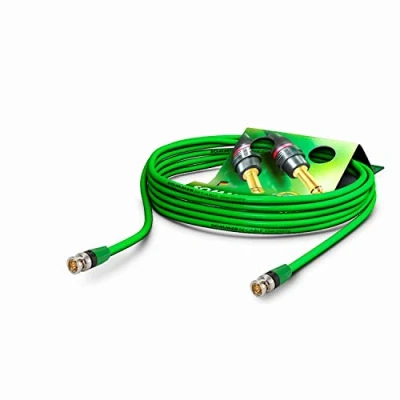 Abbildung von SOMMER CABLE Video Patchkabel 6G SDI / 4K SC Vector 0.8/3.7, BNC/BNC NBNC75BLP9X NEUTRIK Grün (15m)