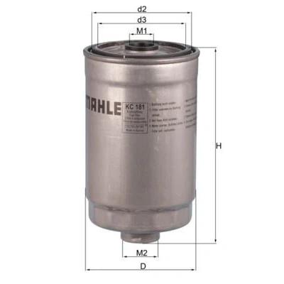Abbildung von MAHLE ORIGINAL KC 181 Kraftstofffilter Anschraubfilter ALFA ROMEO: 156 Saloon, Sportwagon, LANCIA: Lybra Estate