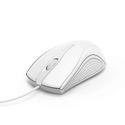 Abbildung von Hama Maus »Computermaus mit Kabel für Rechtshänder und Linkshänder, PC Maus«, kabelgebunden, Farbe Weiß, 3 Tasten, Optische Office