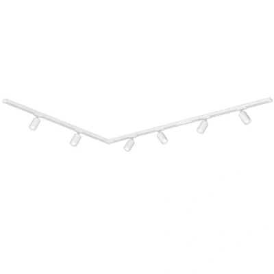 Abbildung von BRILONER Schienensystem Rail Komplettset, 6x GU10 Spots schwenkbar, L Form, Lichtschienensystem Decke, Strahler Schiene, Deckenlampe, Deckenleuchte, Spotlight, 3m, Weiß