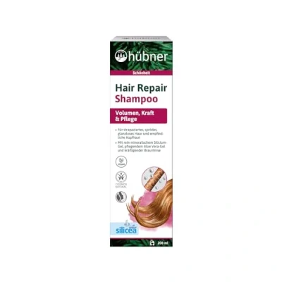Abbildung von Hübner Original silicea Hair Repair Shampoo Zertifizierte Naturkosmetik für strapaziertes und geschädigtes Haar mit Kieselsäure Gel Aloe Vera vegan 200 ml