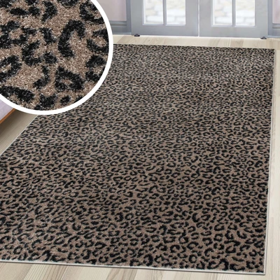 Abbildung von OTTO home Teppich »Fynna, Leopardenmuster« rechteckig 9 mm Höhe besonders weicher Flor, Wohnzimmer, Schlafzimmer, Esszimmer